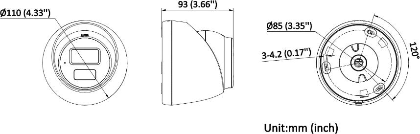 Kamera IP HIKVISION DS-2CD1363G2-LIU(2.8mm) 4 Kamera IP HIKVISION DS-2CD1363G2-LIU(2.8mm) - obrazek 4