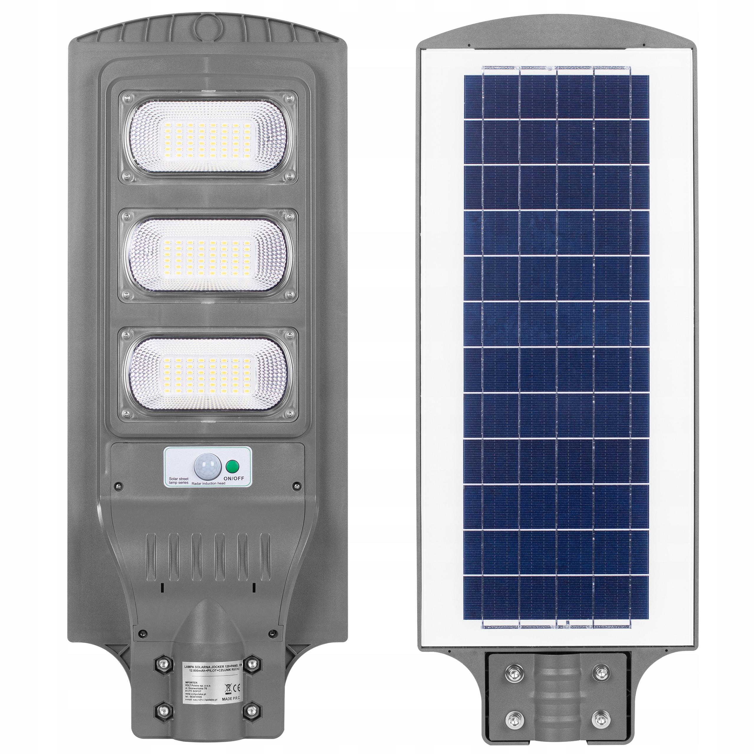 Lampa solarna VOLT POLSKA JOCKER 120 + panel 12W + 12.000mAh + pilot 2 Lampa solarna VOLT POLSKA JOCKER 120 + panel 12W + 12.000mAh + pilot - obrazek 2