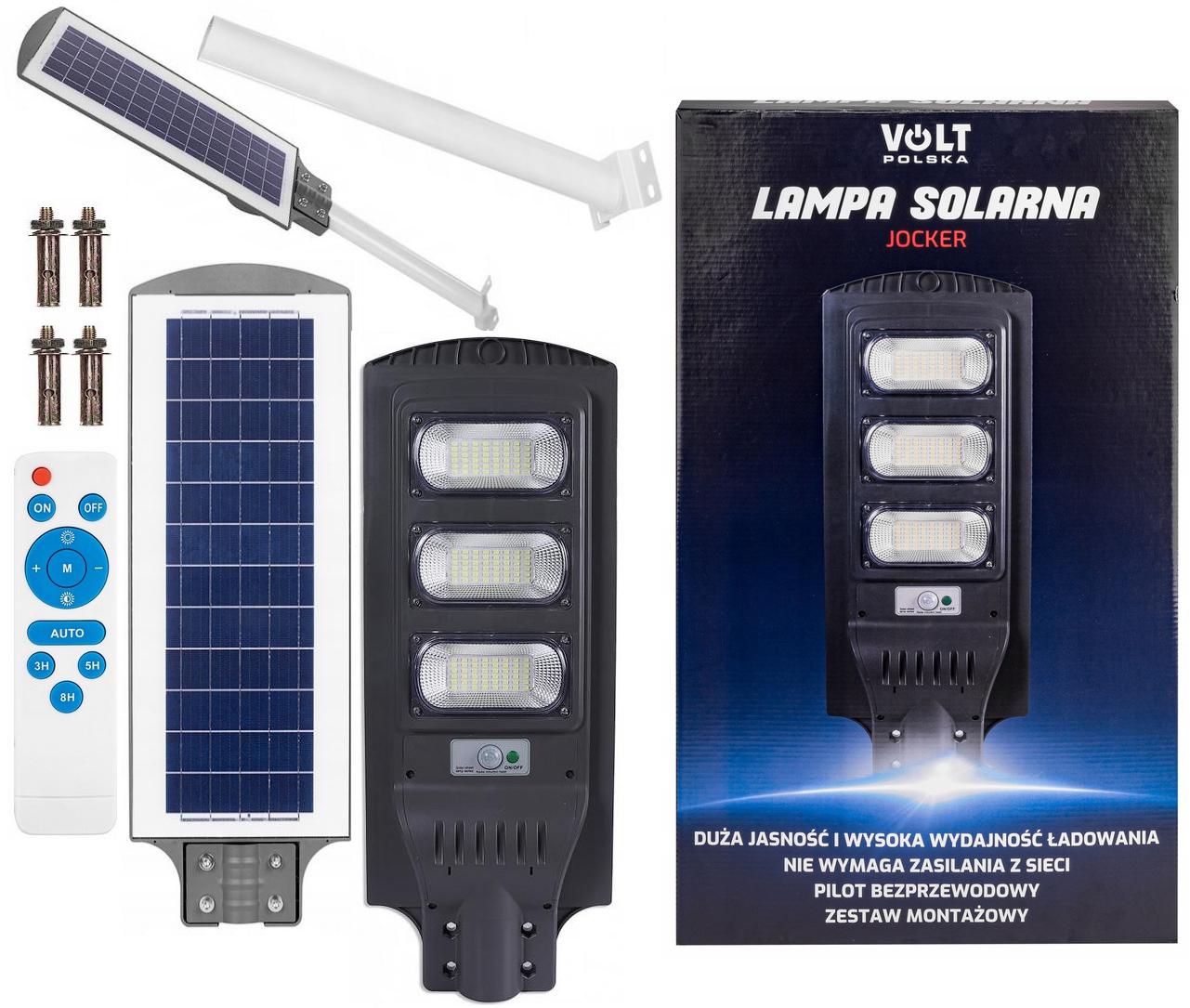 Lampa solarna VOLT POLSKA JOCKER 120 + panel 12W + 12.000mAh + pilot 1 Lampa solarna VOLT POLSKA JOCKER 120 + panel 12W + 12.000mAh + pilot