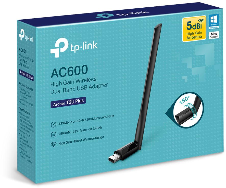 ADAPTER WLAN USB TP-LINK ARCHER T2U PLUS - obrazek 3