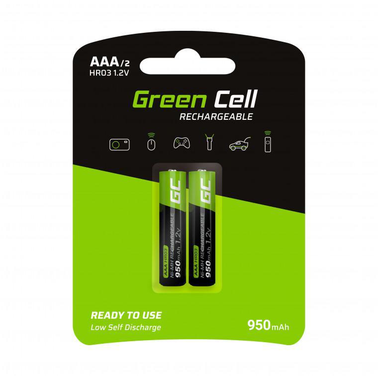 AKUMULATORKI Green Cell 2x AAA HR03 950mAh GR07 - obrazek 2