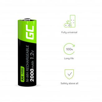 AKUMULATORKI Green Cell 4x AA HR6 2000mAh GR02 - obrazek 2