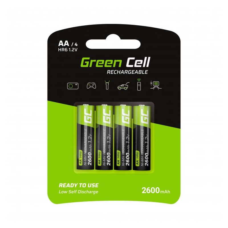 AKUMULATORKI Green Cell 4x AA HR6 2600mAh GR01