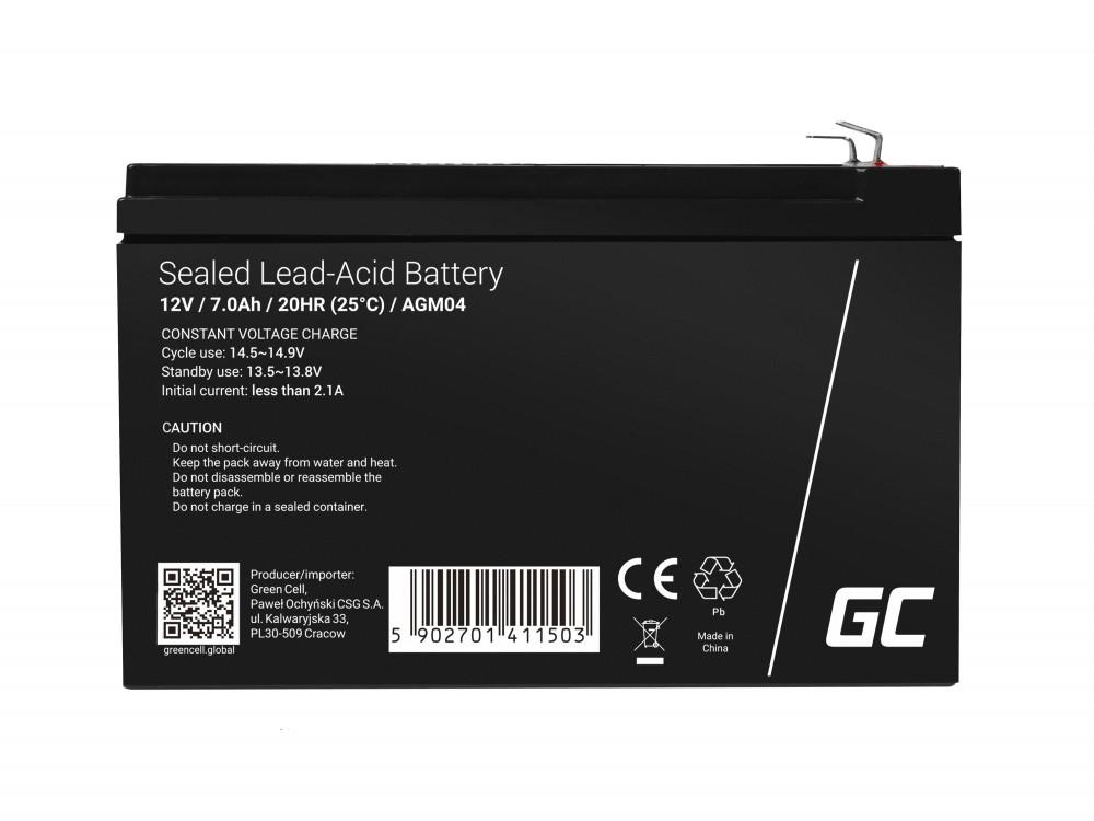 AKUMULATOR AGM Green Cell VRLA 12V 7Ah - obrazek 2