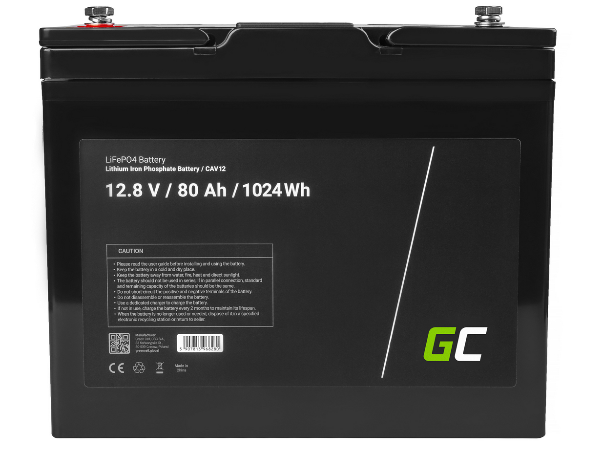 AKUMULATOR LITOWO-ŻELAZOWO-FOSFORANOWY LiFePO4 Green Cell 12V 80Ah - obrazek 2