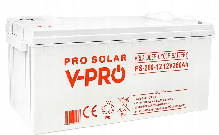 AKUMULATOR VOLT POLSKA DEEP CYCLE VPRO SOLAR 12V 260AH VRLA BEZOBSŁUGOWY - obrazek 5