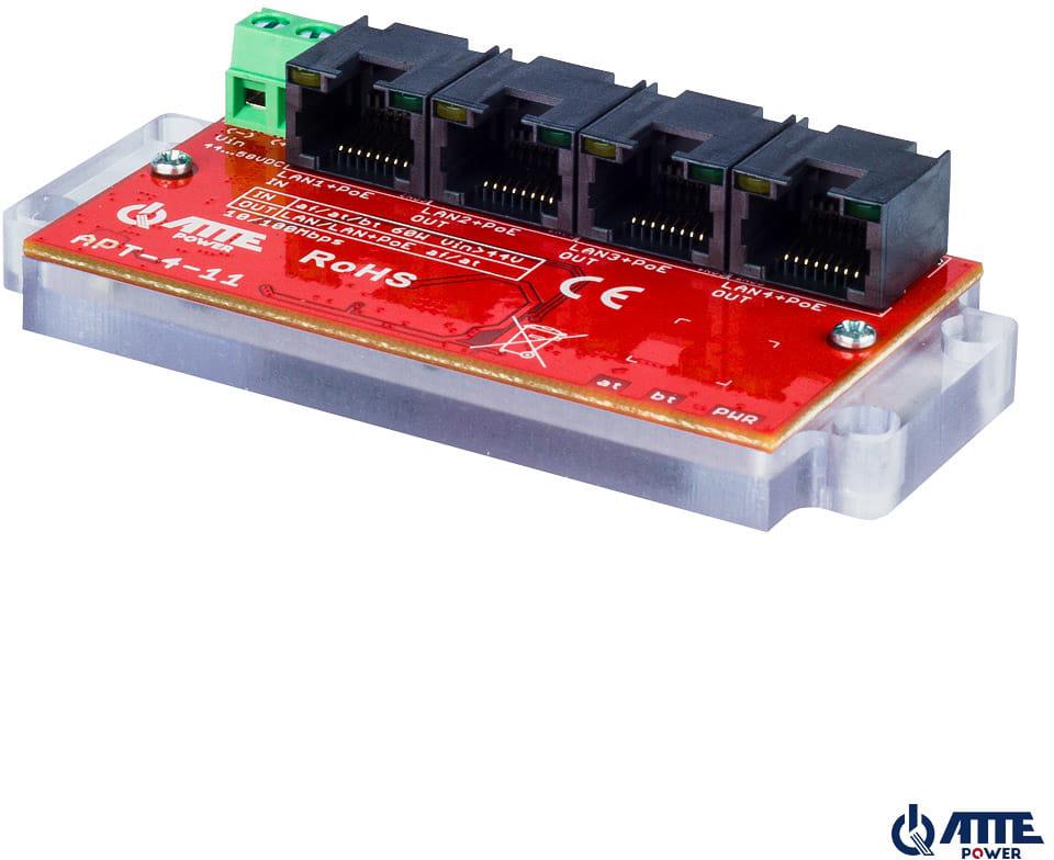 ATTE APT-4-11 Switch PoE 4 portowy 10/100Mbps, extender - obrazek 4