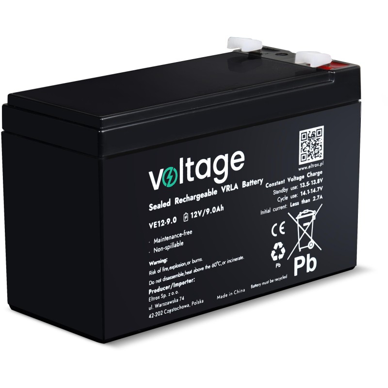 Akumulator AGM Voltage 12V 9Ah VE12-9.0 1 Akumulator AGM Voltage 12V 9Ah VE12-9.0