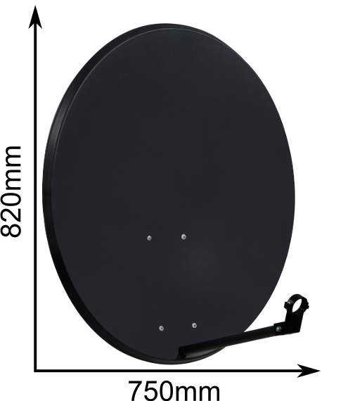 CZASZA ANTENA 80 CM CIEMNA (COR-800SAE-C) - obrazek 2