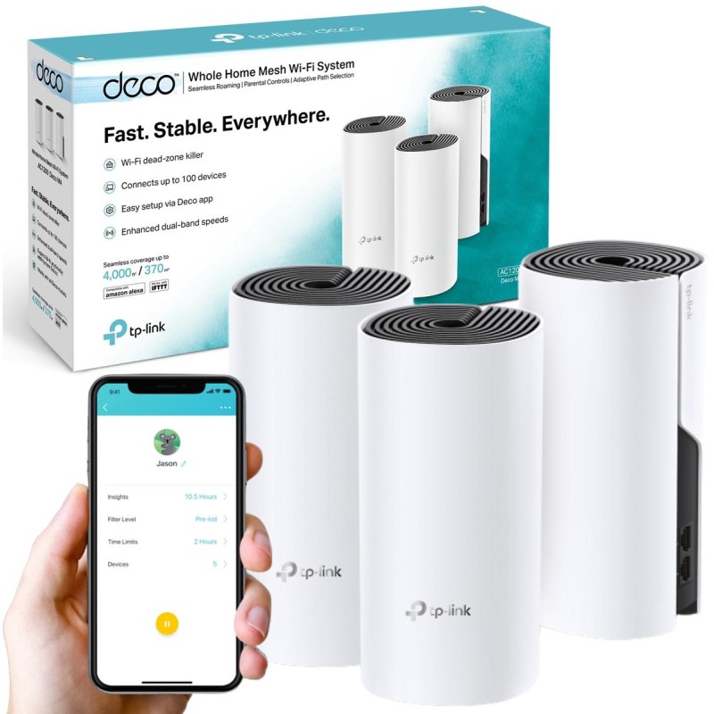 DOMOWY SYSTEM WI-FI MESH TP-LINK DECO M4 (3-pack) 1 DOMOWY SYSTEM WI-FI MESH TP-LINK DECO M4 (3-pack)
