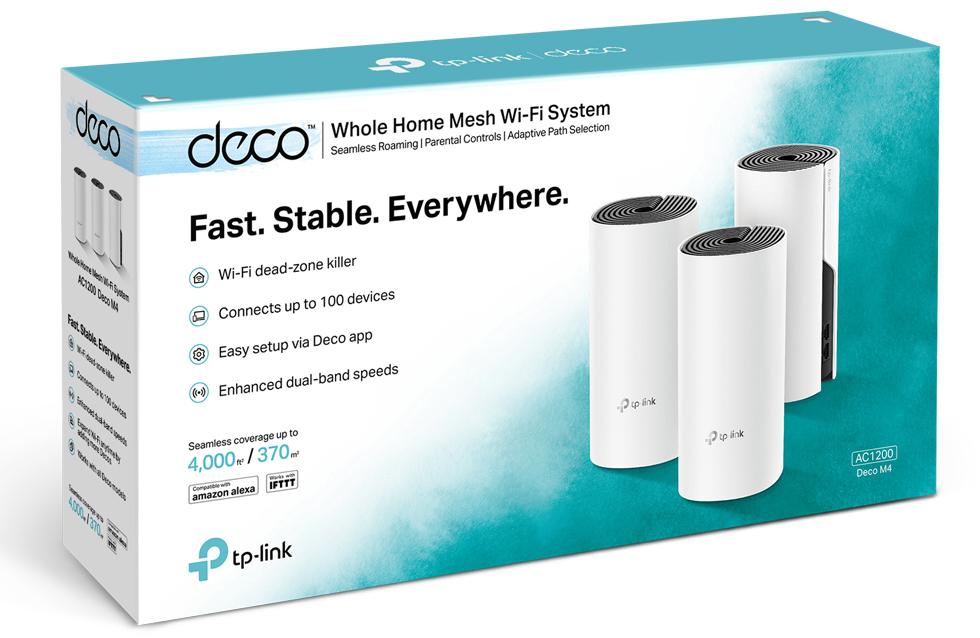 DOMOWY SYSTEM WI-FI MESH TP-LINK DECO M4 (3-pack) 3 DOMOWY SYSTEM WI-FI MESH TP-LINK DECO M4 (3-pack) - obrazek 3