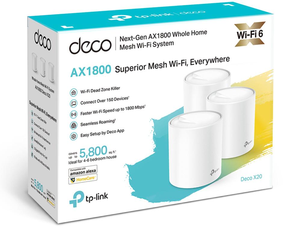 DOMOWY SYSTEM WI-FI MESH TP-LINK DECO X20 (3-PACK) - obrazek 3