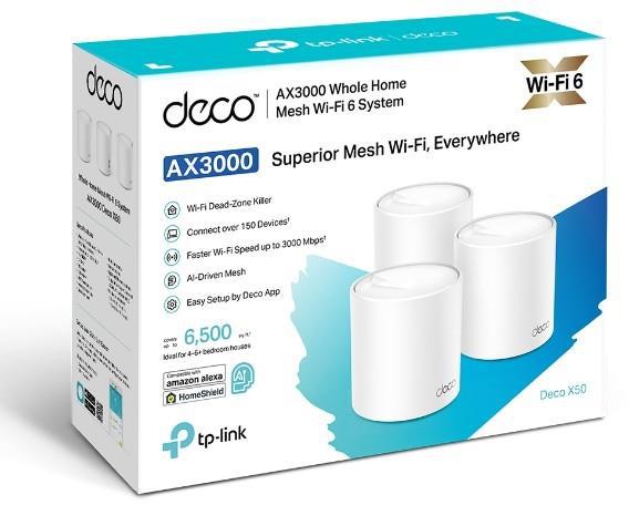 DOMOWY SYSTEM WI-FI MESH TP-LINK DECO X50 (3-PACK) 2 DOMOWY SYSTEM WI-FI MESH TP-LINK DECO X50 (3-PACK) - obrazek 2