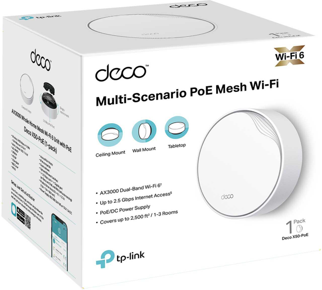 DOMOWY SYSTEM WI-FI MESH TP-LINK DECO X50-POE - obrazek 2