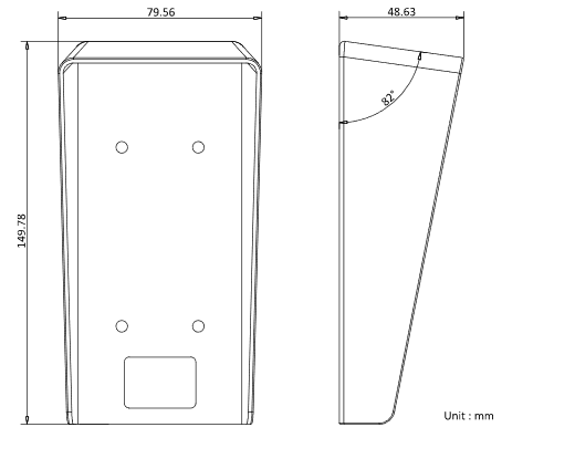 Daszek do stacji bramowej DS-KABV6113-RS Hikvision - obrazek 2