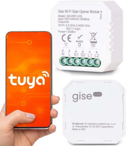 GISE Smart Moduł do sterowania bramą WiFi GEN 2 | Tuya | GG-01 4 GISE Smart Moduł do sterowania bramą WiFi GEN 2 | Tuya | GG-01 - obrazek 4