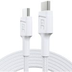 KABEL USB-C / USB-C Green Cell POWERSTREAM 120cm BIAŁY PD 60W ULTRA CHARGE QUICK CHARGE 3.0 KABGC30W