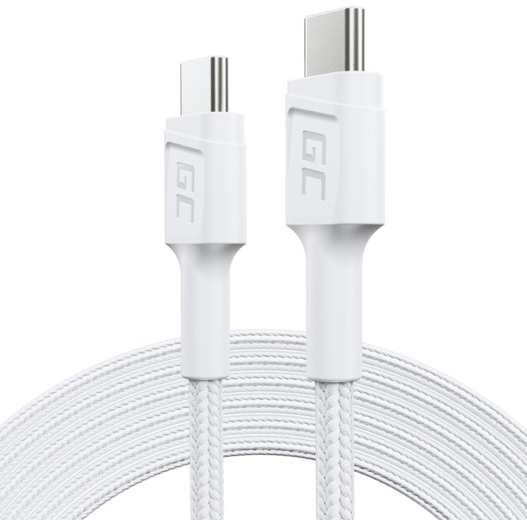 KABEL USB-C / USB-C Green Cell POWERSTREAM 120cm BIAŁY PD 60W ULTRA CHARGE QUICK CHARGE 3.0 KABGC30W - obrazek 4