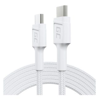 KABEL USB-C / USB-C Green Cell POWERSTREAM 30cm BIAŁY PD 60W ULTRA CHARGE QUICK CHARGE 3.0 KABGC31W