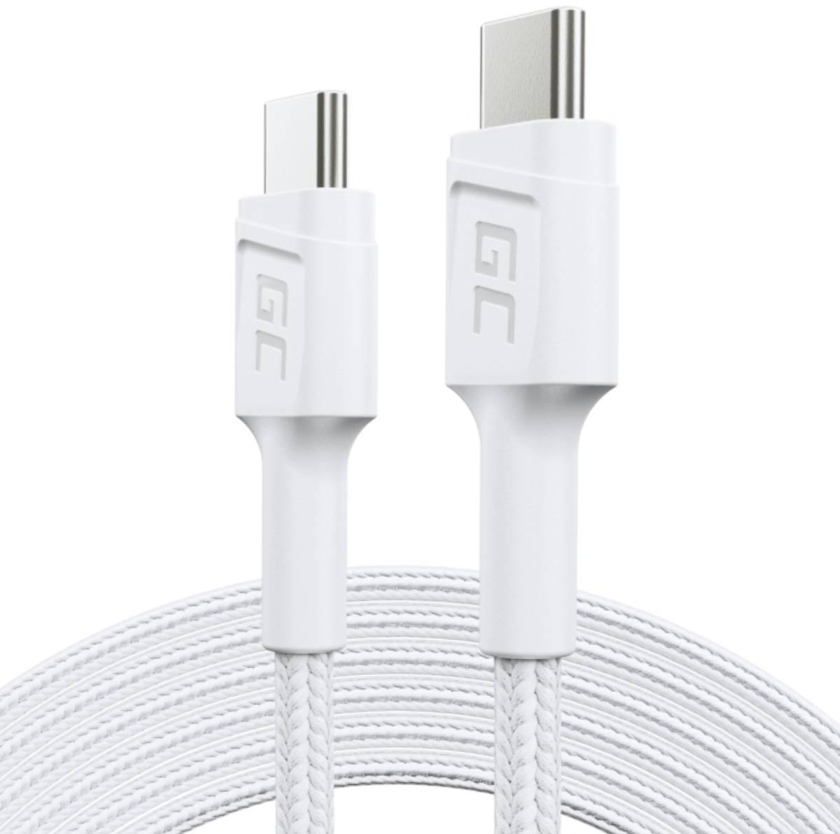 KABEL USB-C / USB-C Green Cell POWERSTREAM 30cm BIAŁY PD 60W ULTRA CHARGE QUICK CHARGE 3.0 KABGC31W - obrazek 2