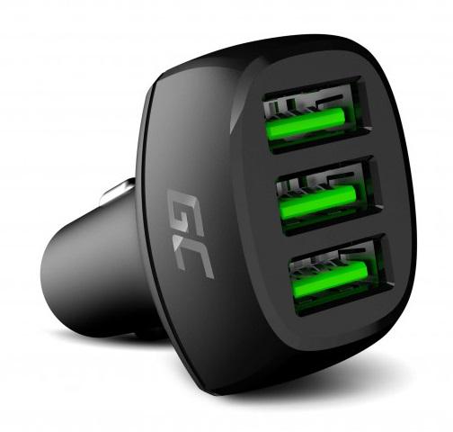 ŁADOWARKA SAMOCHODOWA Green Cell POWERRIDE 54W 3xUSB 18W ULTRA CHARGE CADGC01 - obrazek 2