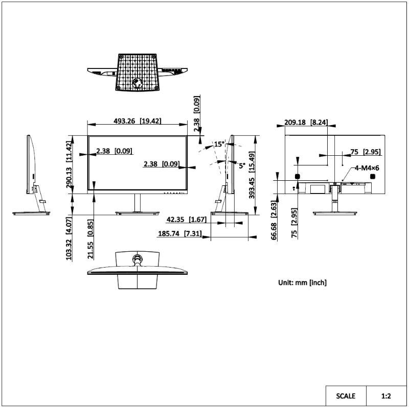 MONITOR HIKVISION DS-D5022F2-1V2S 2 MONITOR HIKVISION DS-D5022F2-1V2S - obrazek 2