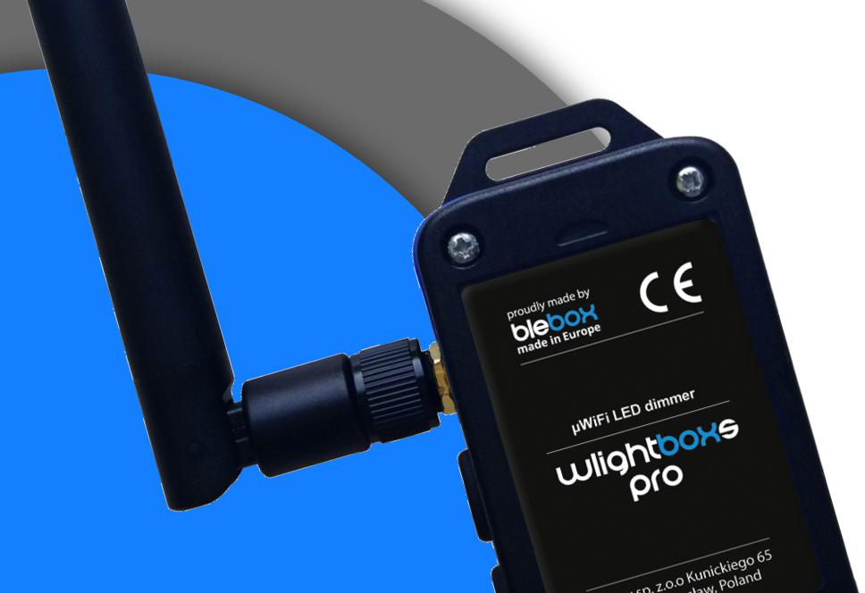 Moduł oświetelniowy wlightboxs pro z zewnętrzną anteną Blebox - obrazek 2