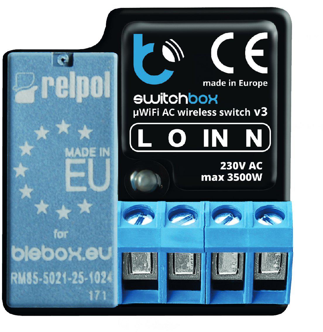 Moduł przekaźnikowy switchbox v3 Blebox 2 Moduł przekaźnikowy switchbox v3 Blebox - obrazek 2