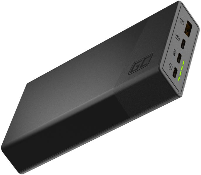 POWERBANK Green Cell PowerPlay20S 20000mAh PD 22,5W QC 3.0 3x USB-C CZARNY 4 POWERBANK Green Cell PowerPlay20S 20000mAh PD 22,5W QC 3.0 3x USB-C CZARNY - obrazek 4
