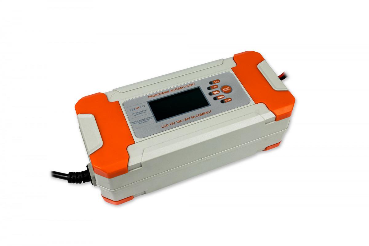 PROSTOWNIK AKUMULATOROWY VOLT POLSKA Z LCD 12V 10A / 24V 5A COMPACT - obrazek 5