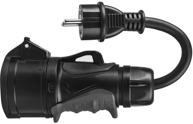 PRZEJŚCIOWKA ADAPTER SIŁOWY Green Cell CZERWONY CEE 16A 400V 5P DO SCHUKO 230V EVAK01 - obrazek 4
