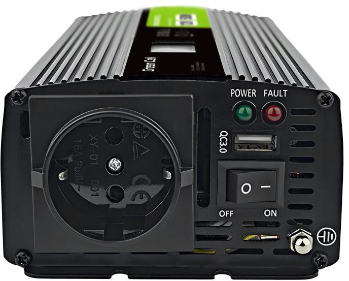 PRZETWORNICA NAPIĘCIA Green Cell PowerInverter LCD 12V / 230V 500W/1000W CZYSTA SINUSOIDA - obrazek 5