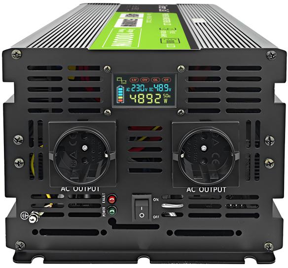 PRZETWORNICA NAPIĘCIA Green Cell PowerInverter LCD 48V / 230V 5000/10000W CZYSTA SINUSOIDA - obrazek 2