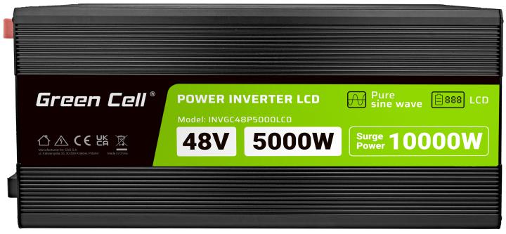 PRZETWORNICA NAPIĘCIA Green Cell PowerInverter LCD 48V / 230V 5000/10000W CZYSTA SINUSOIDA - obrazek 5
