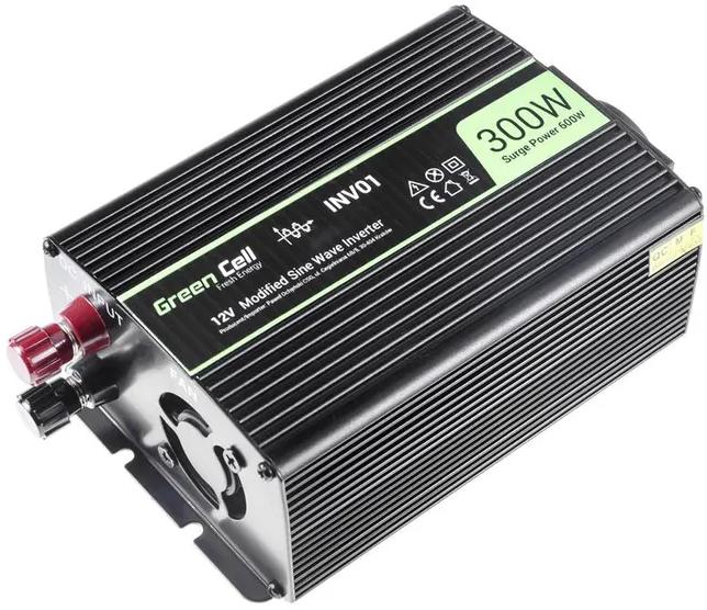 PRZETWORNICA NAPIĘCIA INWERTER Green Cell 12V / 230V 300W/600W MODYFIKOWANA SINUSOIDA INV01DE - obrazek 3