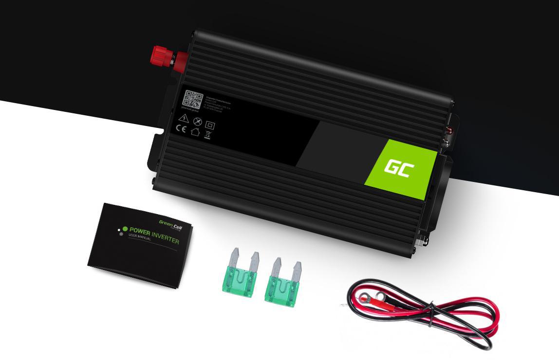PRZETWORNICA NAPIĘCIA INWERTER Green Cell 24V / 230V 2000W/4000W CZYSTA SINUSOIDA INV20 - obrazek 2