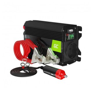 PRZETWORNICA NAPIĘCIA INWERTER Green Cell PRO 12V / 230V 300W/600W MODYFIKOWANA SINUSOIDA INVGC01