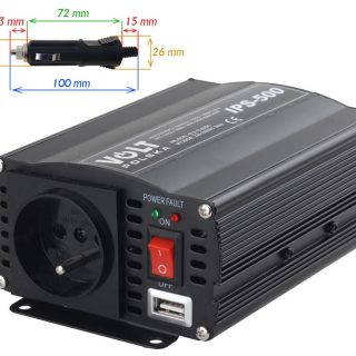 PRZETWORNICA VOLT POLSKA IPS-500 12V / 230V 350/500 W