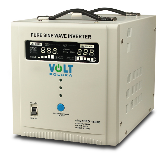 PRZETWORNICA VOLT POLSKA SINUSPRO-1500E 12V 1050/1500W 1 PRZETWORNICA VOLT POLSKA SINUSPRO-1500E 12V 1050/1500W