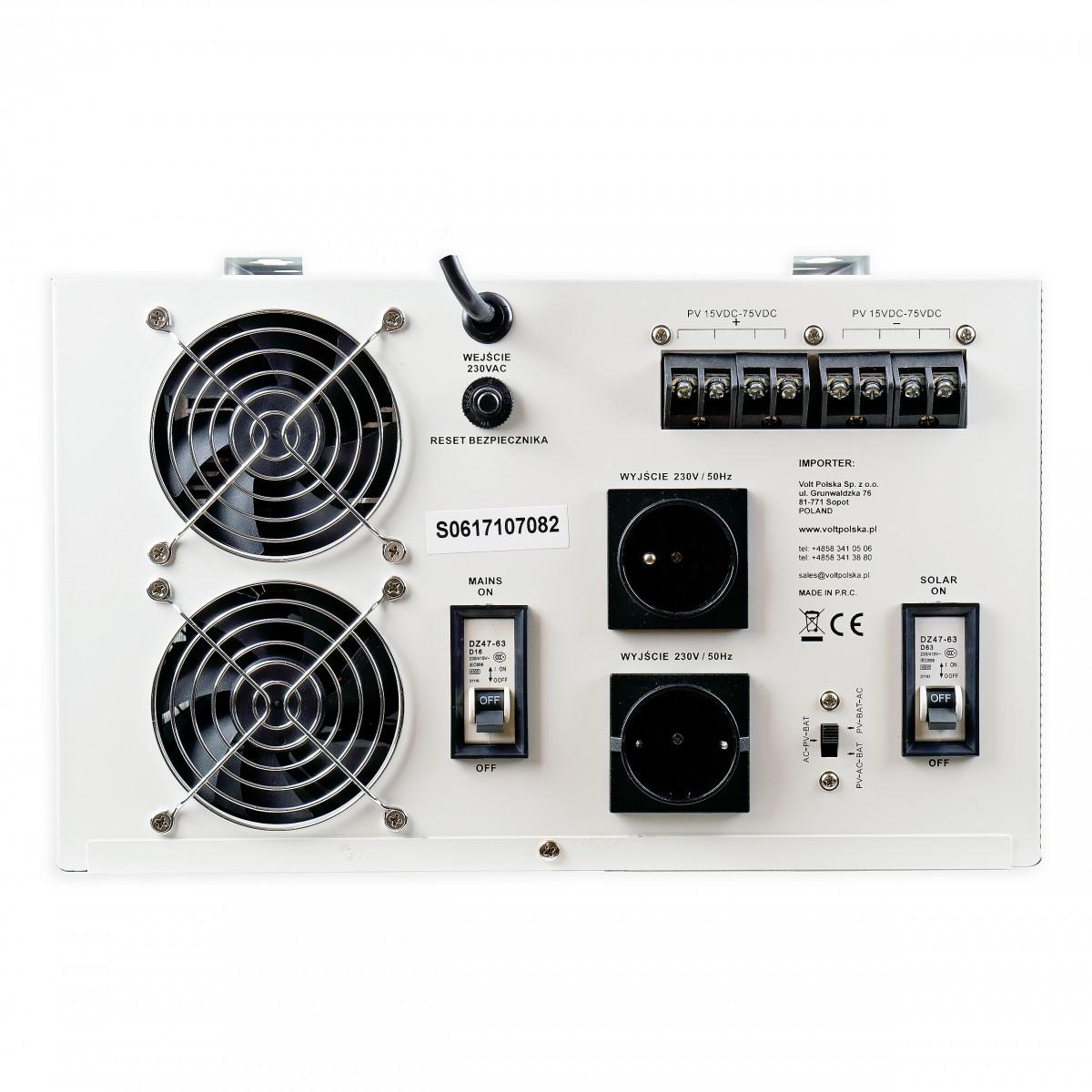 PRZETWORNICA VOLT POLSKA SINUSPRO-2200S 1400/2200W 12V SOLAR - obrazek 2