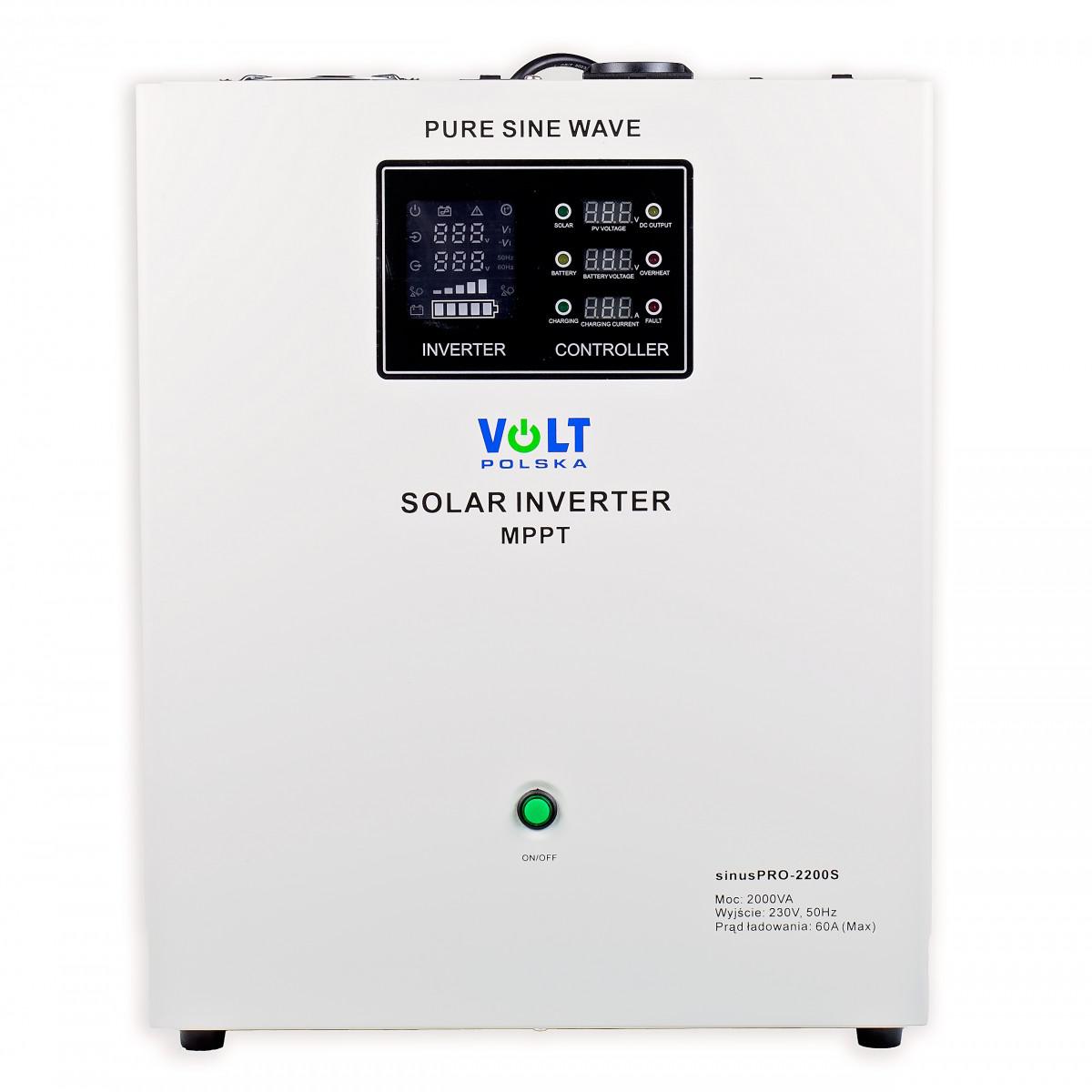 PRZETWORNICA VOLT POLSKA SINUSPRO-2200S 1400/2200W 12V SOLAR - obrazek 4