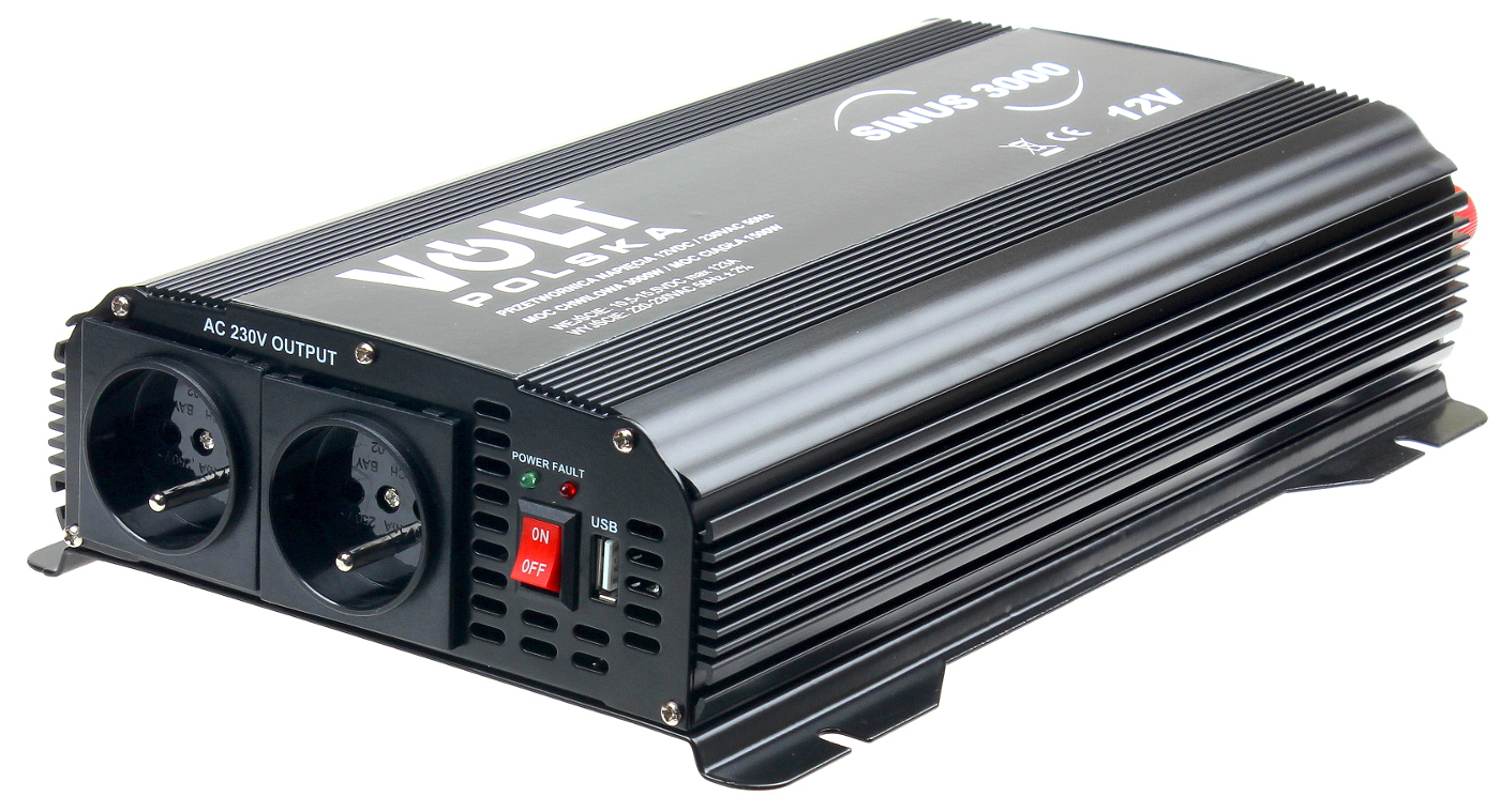 PRZETWORNICA VOLT POLSKA SINUS 3000 12V / 230V 1500/3000W - obrazek 3