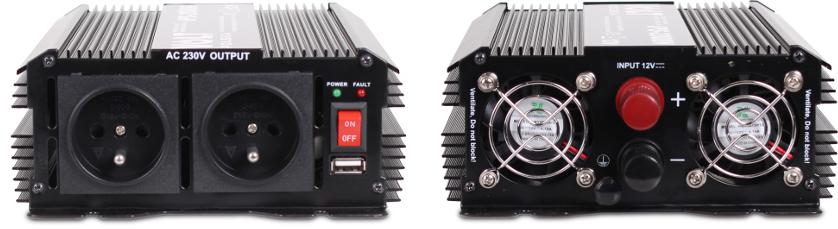 Przetwornica Volt Polska IPS-2000N 12V / 230V 1000/2000W - obrazek 3