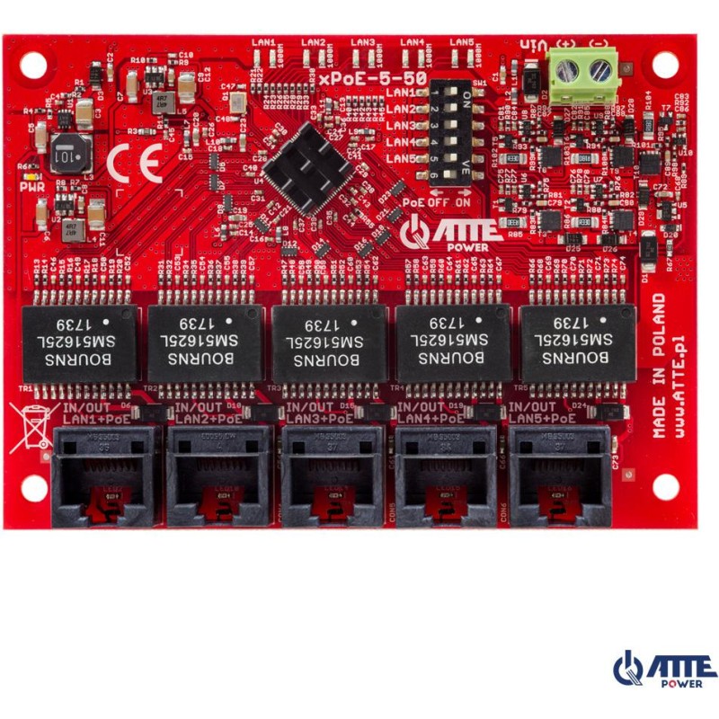 SWITCH 5-PORTOWY POE ATTE xPoE-5-50-OF 1 SWITCH 5-PORTOWY POE ATTE xPoE-5-50-OF
