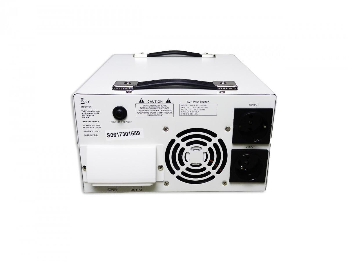 Stabilizator napięcia Volt Polska AVR Pro 5000VA 3% Servo - obrazek 2