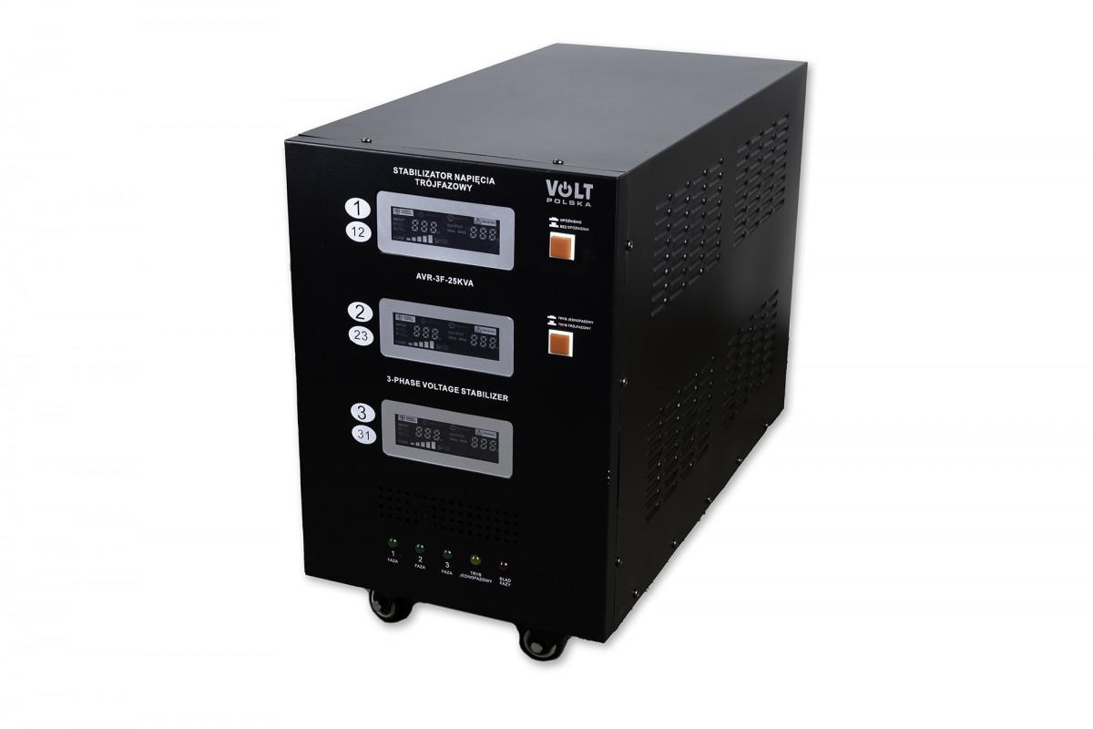 Stabilizator napięcia trójfazowy Volt Polska AVR PRO 25000VA 3% SERVO 3-F - obrazek 3