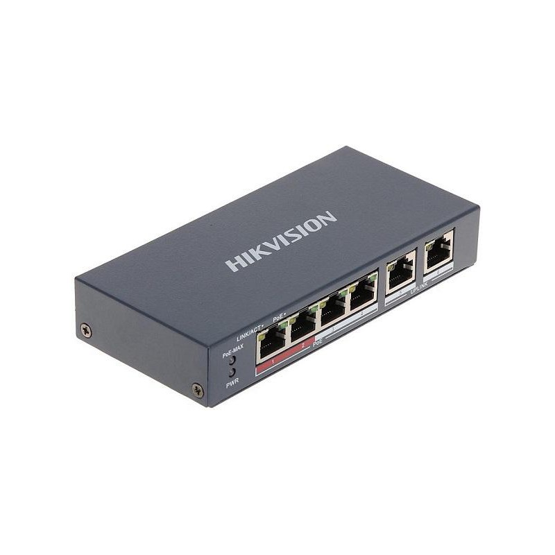 Switch POE DS-3E0106P-E/M 6-portowy HIKVISION 1 Switch POE DS-3E0106P-E/M 6-portowy HIKVISION