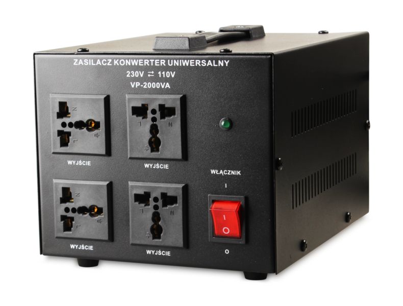 Transformator VOLT POLSKA 230V/110V 2000VA 2 Transformator VOLT POLSKA 230V/110V 2000VA - obrazek 2