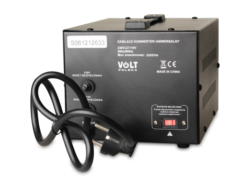 Transformator VOLT POLSKA 230V/110V 2000VA 3 Transformator VOLT POLSKA 230V/110V 2000VA - obrazek 3