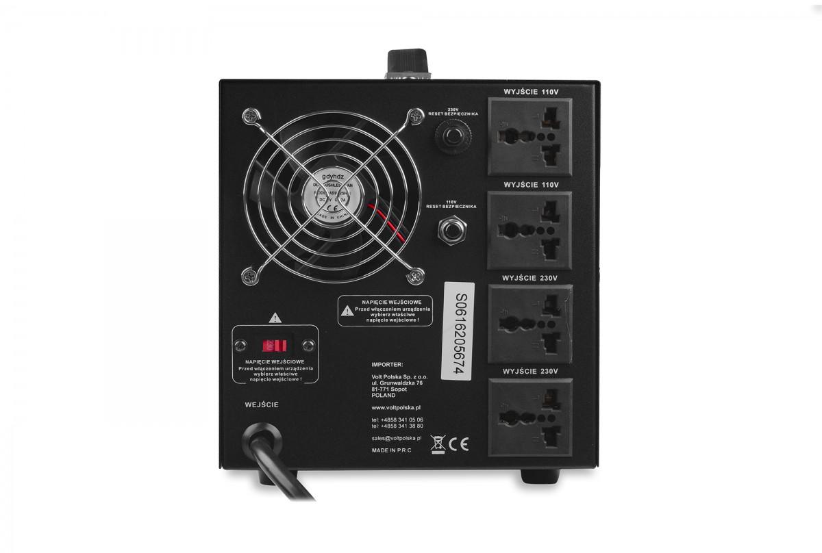 Transformator VOLT POLSKA 230V/110V 3000VA 2 Transformator VOLT POLSKA 230V/110V 3000VA - obrazek 2